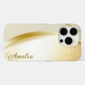 Eleganter Glitzer mit Monogramm Name Case-Mate iPhone Hülle (Rückseite (Horizontal))