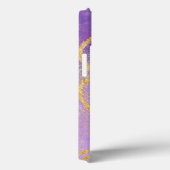 Eleganter Glitzer mit Monogramm Name Case-Mate iPhone Hülle (Rückseite / Rechts)