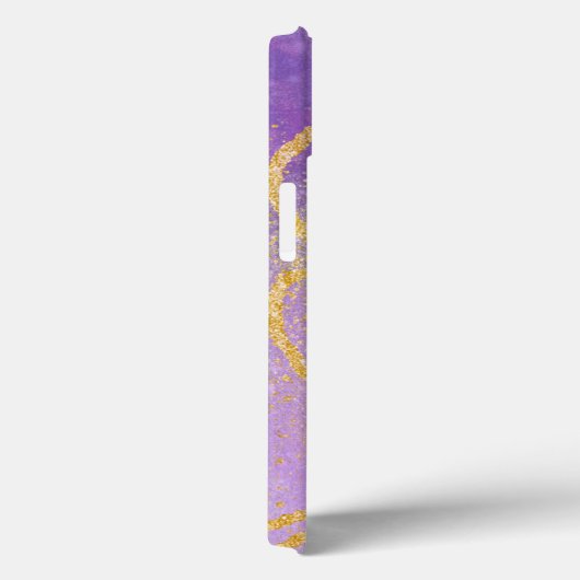 Eleganter Glitzer mit Monogramm Name Case-Mate iPhone Hülle (Rückseite / Rechts)