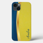 Eleganter Glitzer mit Monogramm Name Case-Mate iPhone Hülle (Rückseite)