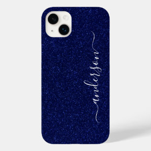 Eleganter Glitzer mit Monogramm Name Case-Mate iPhone 14 Plus Hülle