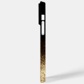 Eleganter Glitzer mit Monogramm Name Case-Mate iPhone Hülle (Rückseite / Links)