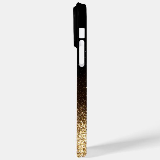 Eleganter Glitzer mit Monogramm Name Case-Mate iPhone Hülle (Rückseite / Links)