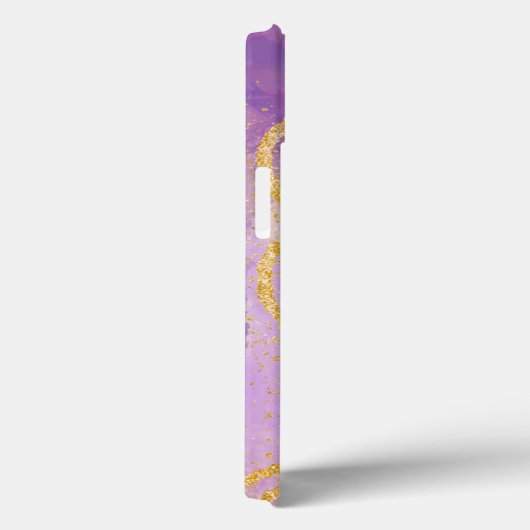 Eleganter Glitzer mit Monogramm Name Case-Mate iPhone Hülle (Rückseite / Rechts)