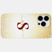 Eleganter Glitzer mit Monogramm Name Case-Mate iPhone Hülle (Rückseite (Horizontal))