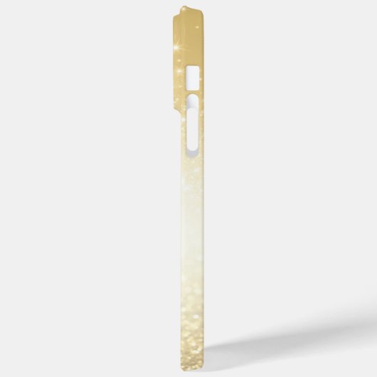 Eleganter Glitzer mit Monogramm Name Case-Mate iPhone Hülle (Rückseite / Links)