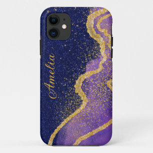 Eleganter Glitzer mit Monogramm Name Case-Mate iPhone Hülle