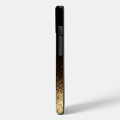 Eleganter Glitzer mit Monogramm Name Case-Mate iPhone Hülle (Rückseite / Links)