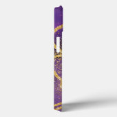 Eleganter Glitzer mit Monogramm Name Case-Mate iPhone Hülle (Rückseite / Rechts)