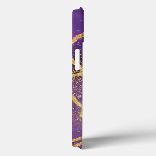 Eleganter Glitzer mit Monogramm Name Case-Mate iPhone Hülle (Rückseite / Rechts)