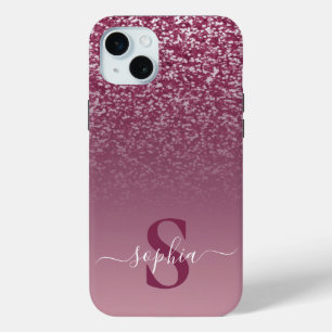 Eleganter Glitzer mit Monogramm Name Case-Mate iPhone Hülle