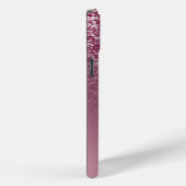 Eleganter Glitzer mit Monogramm Name Case-Mate iPhone Hülle (Rückseite / Rechts)