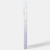 Eleganter Glitzer mit Monogramm Name Case-Mate iPhone Hülle (Rückseite / Links)