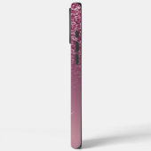Eleganter Glitzer mit Monogramm Name Case-Mate iPhone Hülle (Rückseite / Links)
