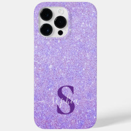 Eleganter Glitzer mit Monogramm Name Case-Mate iPhone 14 Pro Max Hülle