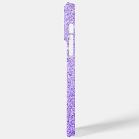 Eleganter Glitzer mit Monogramm Name Case-Mate iPhone Hülle (Rückseite / Links)