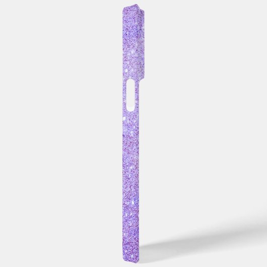 Eleganter Glitzer mit Monogramm Name Case-Mate iPhone Hülle (Rückseite / Rechts)