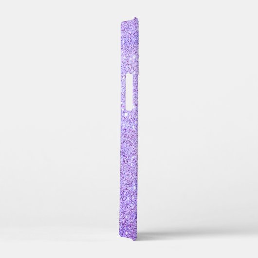 Eleganter Glitzer mit Monogramm Name Case-Mate iPhone Hülle (Rückseite / Rechts)