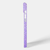 Eleganter Glitzer mit Monogramm Name Case-Mate iPhone Hülle (Rückseite / Links)