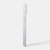 Eleganter Glitzer mit Monogramm Name iPhone 15 Hülle (Rechte Seite)