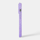 Eleganter Glitzer mit Monogramm Name iPhone Hülle (Linke Seite)