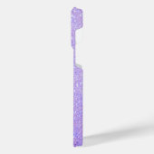 Eleganter Glitzer mit Monogramm Name iPhone Hülle (Linke Seite)