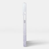 Eleganter Glitzer mit Monogramm Name iPhone Hülle (Linke Seite)