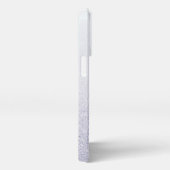 Eleganter Glitzer mit Monogramm Name iPhone Hülle (Rechte Seite)