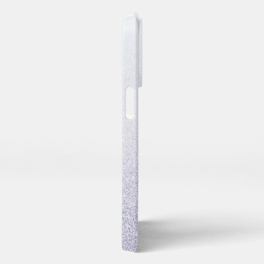 Eleganter Glitzer mit Monogramm Name iPhone Hülle (Rechte Seite)