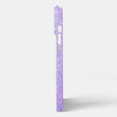 Eleganter Glitzer mit Monogramm Name iPhone Hülle (Linke Seite)