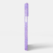 Eleganter Glitzer mit Monogramm Name iPhone Hülle (Rechte Seite)
