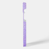 Eleganter Glitzer mit Monogramm Name iPhone Hülle (Linke Seite)