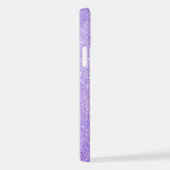 Eleganter Glitzer mit Monogramm Name iPhone Hülle (Rechte Seite)