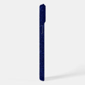 Eleganter Glitzer mit Monogramm Name iPhone Hülle (Rechte Seite)