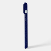 Eleganter Glitzer mit Monogramm Name iPhone Hülle (Linke Seite)