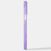 Eleganter Glitzer mit Monogramm Name iPhone Hülle (Rechte Seite)