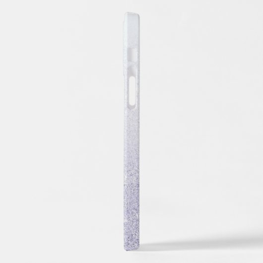 Eleganter Glitzer mit Monogramm Name iPhone Hülle (Linke Seite)