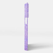 Eleganter Glitzer mit Monogramm Name iPhone Hülle (Rechte Seite)