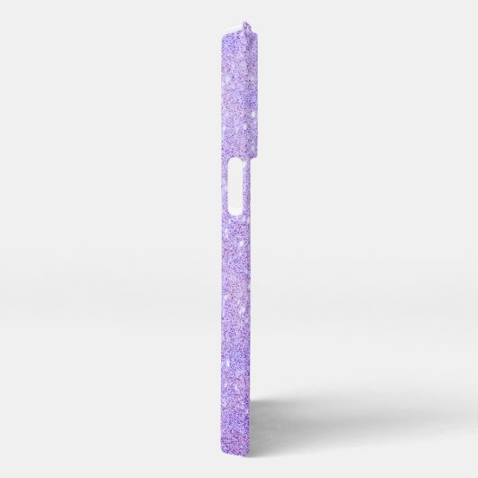 Eleganter Glitzer mit Monogramm Name iPhone Hülle (Rechte Seite)