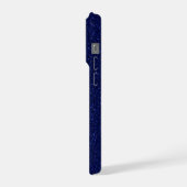 Eleganter Glitzer mit Monogramm Name iPhone Hülle (Linke Seite)