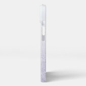 Eleganter Glitzer mit Monogramm Name iPhone Hülle (Linke Seite)