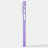 Eleganter Glitzer mit Monogramm Name iPhone Hülle (Linke Seite)