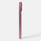 Eleganter Glitzer mit Monogramm Name iPhone Hülle (Rechte Seite)