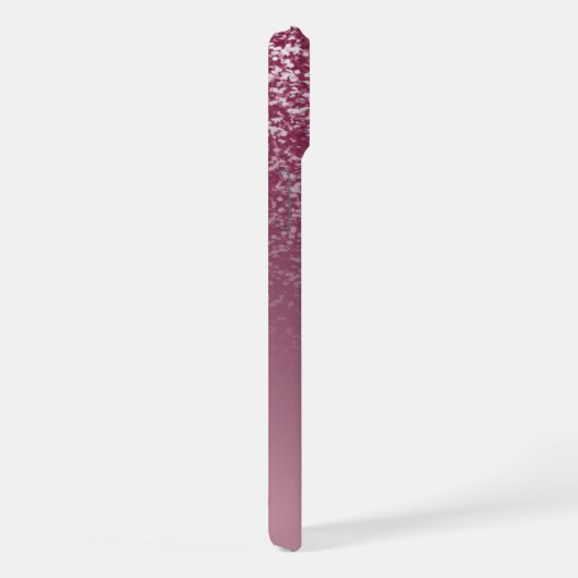 Eleganter Glitzer mit Monogramm Name iPhone Hülle (Rechte Seite)