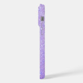 Eleganter Glitzer mit Monogramm Name iPhone Hülle (Linke Seite)