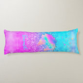 Eleganter Glitzer mit Regenbogen Seitenschläferkissen (Rückseite)