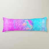 Eleganter Glitzer mit Regenbogen Seitenschläferkissen (Vorderseite)