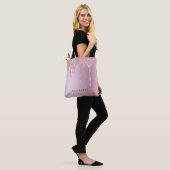 Eleganter Glitzer mit rosa Rosengold Tropfen Tasche (Am Model)
