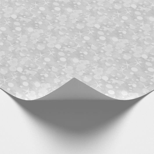 Eleganter Glitzer mit weißem Imitat und ohne Feing Geschenkpapier (Ecke)