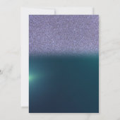 Eleganter Glitzer Ombre, Eiffelturm Quinceanera Einladung (Rückseite)